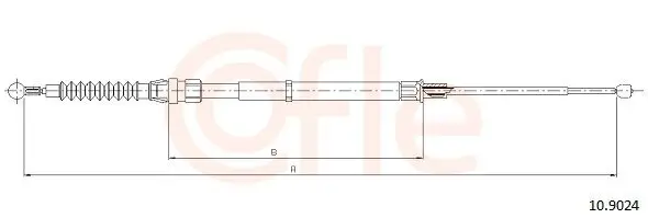 Seilzug, Feststellbremse hinten links hinten rechts COFLE 10.9024