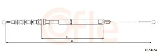 Seilzug, Feststellbremse hinten links hinten rechts COFLE 10.9024 Bild Seilzug, Feststellbremse hinten links hinten rechts COFLE 10.9024