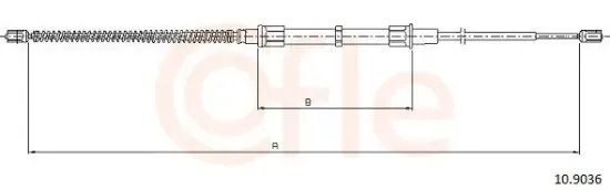Seilzug, Feststellbremse hinten links hinten rechts COFLE 10.9036 Bild Seilzug, Feststellbremse hinten links hinten rechts COFLE 10.9036