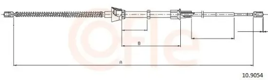 Seilzug, Feststellbremse hinten links hinten rechts COFLE 10.9054 Bild Seilzug, Feststellbremse hinten links hinten rechts COFLE 10.9054