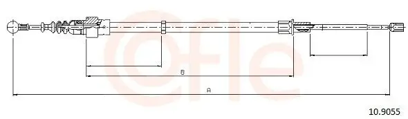 Seilzug, Feststellbremse hinten links hinten rechts COFLE 10.9055