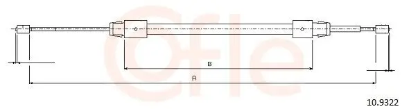 Seilzug, Feststellbremse hinten rechts COFLE 10.9322