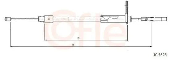 Seilzug, Feststellbremse hinten links COFLE 10.9326 Bild Seilzug, Feststellbremse hinten links COFLE 10.9326