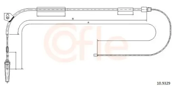 Seilzug, Feststellbremse vorne COFLE 10.9329 Bild Seilzug, Feststellbremse vorne COFLE 10.9329