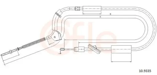 Seilzug, Feststellbremse vorne COFLE 10.9335 Bild Seilzug, Feststellbremse vorne COFLE 10.9335