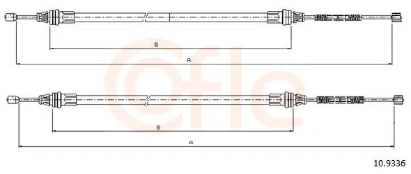 Seilzug, Feststellbremse hinten links hinten rechts COFLE 10.9336