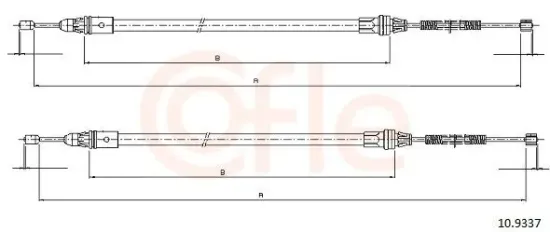 Seilzug, Feststellbremse hinten links hinten rechts COFLE 10.9337 Bild Seilzug, Feststellbremse hinten links hinten rechts COFLE 10.9337