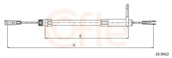 Seilzug, Feststellbremse COFLE 10.9432 Bild Seilzug, Feststellbremse COFLE 10.9432