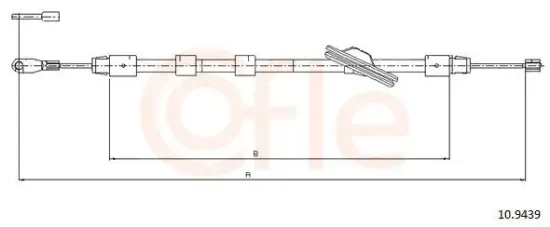 Seilzug, Feststellbremse vorne COFLE 10.9439 Bild Seilzug, Feststellbremse vorne COFLE 10.9439