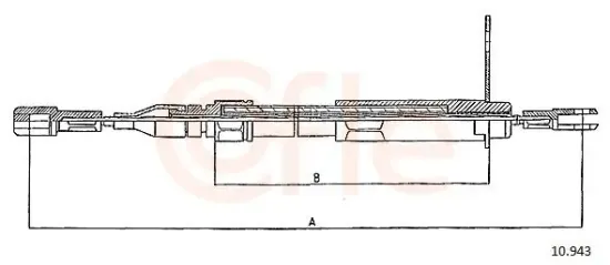 Seilzug, Feststellbremse COFLE 10.943 Bild Seilzug, Feststellbremse COFLE 10.943