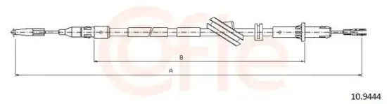 Seilzug, Feststellbremse hinten rechts COFLE 10.9444 Bild Seilzug, Feststellbremse hinten rechts COFLE 10.9444