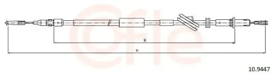 Seilzug, Feststellbremse COFLE 10.9447 Bild Seilzug, Feststellbremse COFLE 10.9447