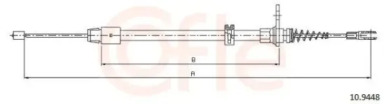 Seilzug, Feststellbremse hinten links hinten rechts COFLE 10.9448 Bild Seilzug, Feststellbremse hinten links hinten rechts COFLE 10.9448