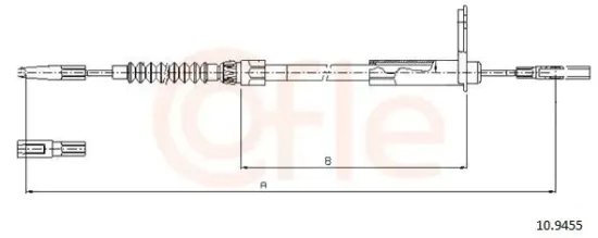 Seilzug, Feststellbremse hinten links COFLE 10.9455 Bild Seilzug, Feststellbremse hinten links COFLE 10.9455