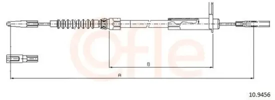 Seilzug, Feststellbremse hinten rechts COFLE 10.9456 Bild Seilzug, Feststellbremse hinten rechts COFLE 10.9456