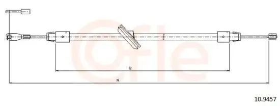 Seilzug, Feststellbremse vorne COFLE 10.9457 Bild Seilzug, Feststellbremse vorne COFLE 10.9457