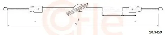 Seilzug, Feststellbremse vorne COFLE 10.9459 Bild Seilzug, Feststellbremse vorne COFLE 10.9459