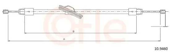 Seilzug, Feststellbremse vorne COFLE 10.9460 Bild Seilzug, Feststellbremse vorne COFLE 10.9460
