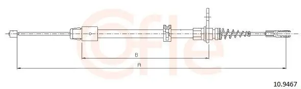 Seilzug, Feststellbremse hinten links hinten rechts COFLE 10.9467