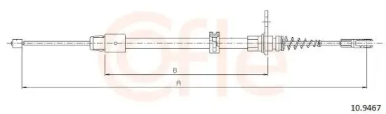 Seilzug, Feststellbremse hinten links hinten rechts COFLE 10.9467 Bild Seilzug, Feststellbremse hinten links hinten rechts COFLE 10.9467