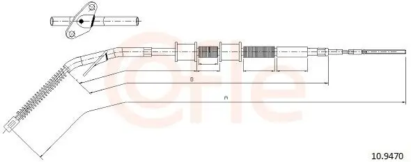 Seilzug, Feststellbremse hinten links COFLE 10.9470