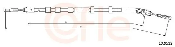 Seilzug, Feststellbremse hinten links COFLE 10.9512