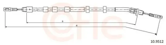 Seilzug, Feststellbremse hinten links COFLE 10.9512 Bild Seilzug, Feststellbremse hinten links COFLE 10.9512