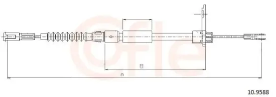 Seilzug, Feststellbremse hinten links COFLE 10.9588 Bild Seilzug, Feststellbremse hinten links COFLE 10.9588
