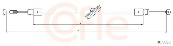 Seilzug, Feststellbremse mitte COFLE 10.9833