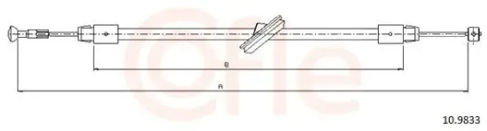 Seilzug, Feststellbremse mitte COFLE 10.9833 Bild Seilzug, Feststellbremse mitte COFLE 10.9833