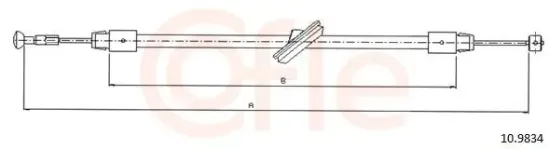 Seilzug, Feststellbremse mitte COFLE 10.9834 Bild Seilzug, Feststellbremse mitte COFLE 10.9834