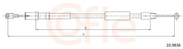 Seilzug, Feststellbremse hinten rechts COFLE 10.9836