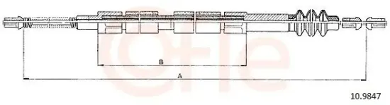 Seilzug, Feststellbremse links rechts COFLE 10.9847 Bild Seilzug, Feststellbremse links rechts COFLE 10.9847