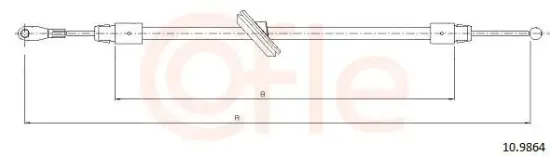 Seilzug, Feststellbremse vorne COFLE 10.9864 Bild Seilzug, Feststellbremse vorne COFLE 10.9864