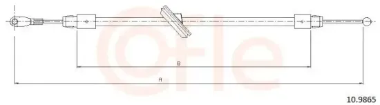 Seilzug, Feststellbremse vorne COFLE 10.9865 Bild Seilzug, Feststellbremse vorne COFLE 10.9865