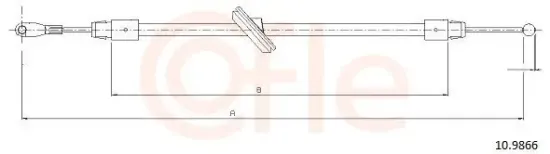 Seilzug, Feststellbremse COFLE 10.9866 Bild Seilzug, Feststellbremse COFLE 10.9866