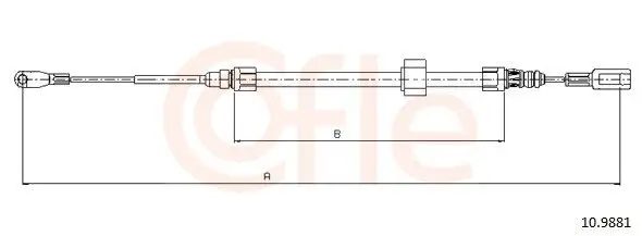Seilzug, Feststellbremse vorne COFLE 10.9881
