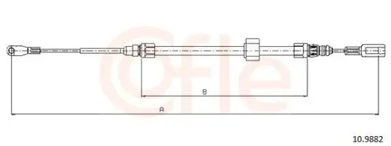 Seilzug, Feststellbremse vorne COFLE 10.9882 Bild Seilzug, Feststellbremse vorne COFLE 10.9882