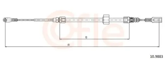 Seilzug, Feststellbremse vorne COFLE 10.9883 Bild Seilzug, Feststellbremse vorne COFLE 10.9883