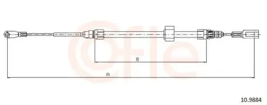 Seilzug, Feststellbremse vorne COFLE 10.9884 Bild Seilzug, Feststellbremse vorne COFLE 10.9884