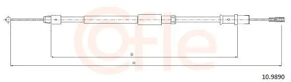 Seilzug, Feststellbremse hinten links hinten rechts COFLE 10.9890