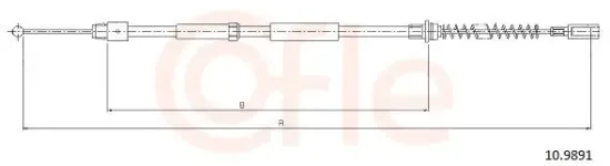 Seilzug, Feststellbremse hinten links hinten rechts COFLE 10.9891 Bild Seilzug, Feststellbremse hinten links hinten rechts COFLE 10.9891
