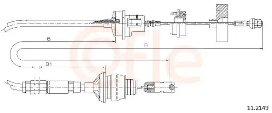 Seilzug, Kupplungsbetätigung COFLE 11.2149 Bild Seilzug, Kupplungsbetätigung COFLE 11.2149
