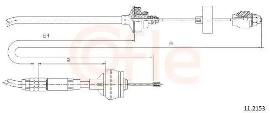 Seilzug, Kupplungsbetätigung COFLE 11.2153 Bild Seilzug, Kupplungsbetätigung COFLE 11.2153