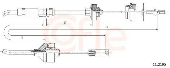 Seilzug, Kupplungsbetätigung COFLE 11.2195 Bild Seilzug, Kupplungsbetätigung COFLE 11.2195
