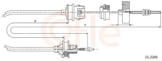 Seilzug, Kupplungsbetätigung COFLE 11.2245 Bild Seilzug, Kupplungsbetätigung COFLE 11.2245