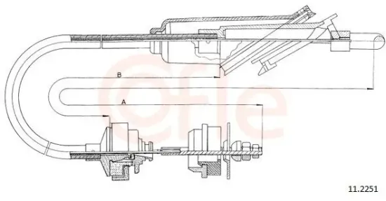 Seilzug, Kupplungsbetätigung COFLE 11.2251 Bild Seilzug, Kupplungsbetätigung COFLE 11.2251