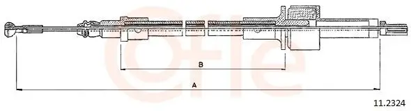 Seilzug, Kupplungsbetätigung COFLE 11.2324 Bild Seilzug, Kupplungsbetätigung COFLE 11.2324