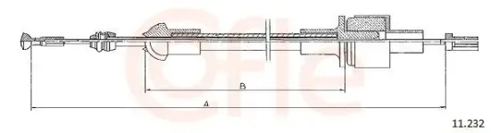 Seilzug, Kupplungsbetätigung COFLE 11.232 Bild Seilzug, Kupplungsbetätigung COFLE 11.232