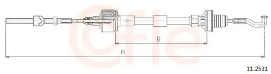 Seilzug, Kupplungsbetätigung COFLE 11.2531 Bild Seilzug, Kupplungsbetätigung COFLE 11.2531